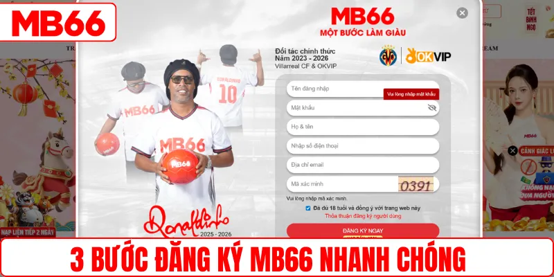 3 bước đăng ký MB66 nhanh chóng