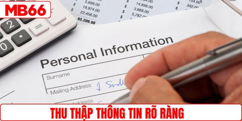 Quy trình thu thập thông tin người chơi rõ ràng